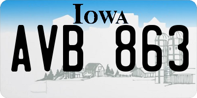 IA license plate AVB863