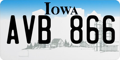 IA license plate AVB866