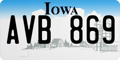 IA license plate AVB869