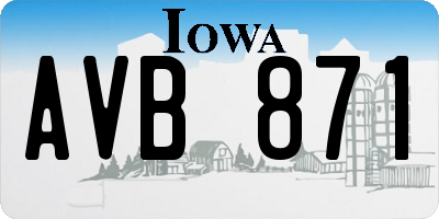 IA license plate AVB871