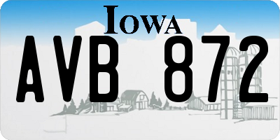 IA license plate AVB872