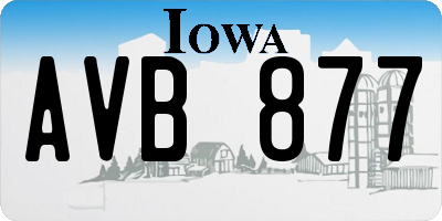 IA license plate AVB877