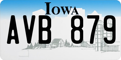 IA license plate AVB879
