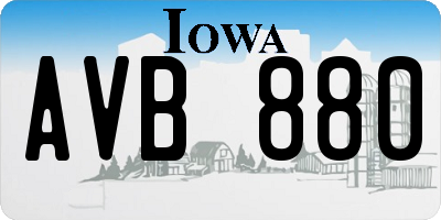 IA license plate AVB880