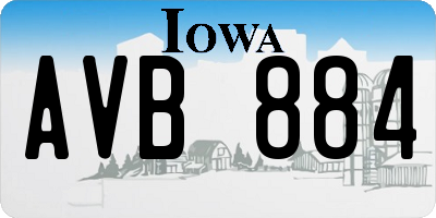 IA license plate AVB884