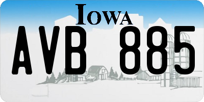 IA license plate AVB885