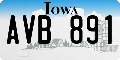 IA license plate AVB891