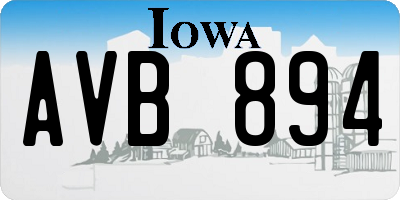 IA license plate AVB894