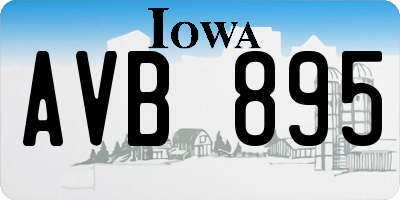IA license plate AVB895