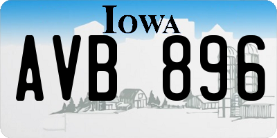 IA license plate AVB896