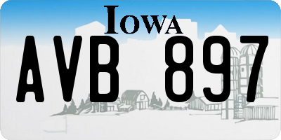 IA license plate AVB897