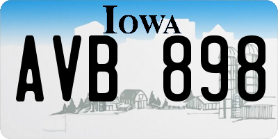 IA license plate AVB898