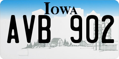 IA license plate AVB902