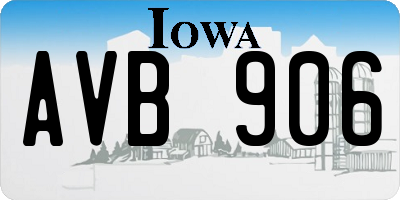 IA license plate AVB906
