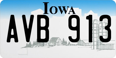 IA license plate AVB913