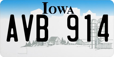IA license plate AVB914