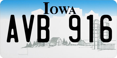IA license plate AVB916