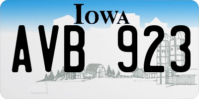 IA license plate AVB923