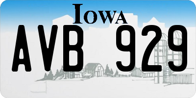 IA license plate AVB929