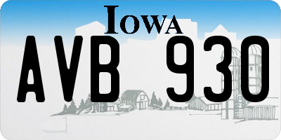 IA license plate AVB930