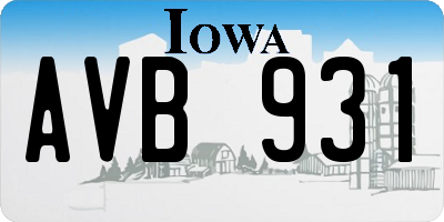 IA license plate AVB931