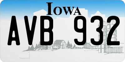 IA license plate AVB932