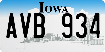 IA license plate AVB934