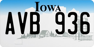 IA license plate AVB936