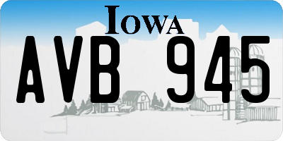 IA license plate AVB945