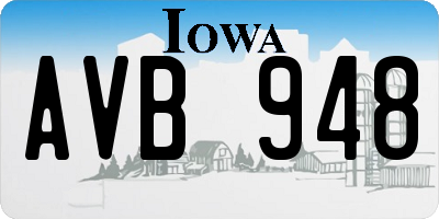 IA license plate AVB948