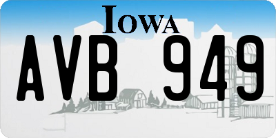 IA license plate AVB949