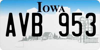 IA license plate AVB953