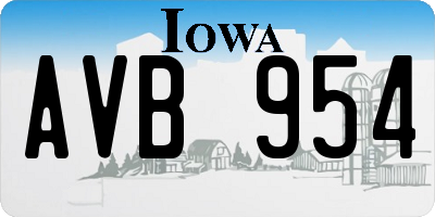 IA license plate AVB954