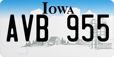 IA license plate AVB955