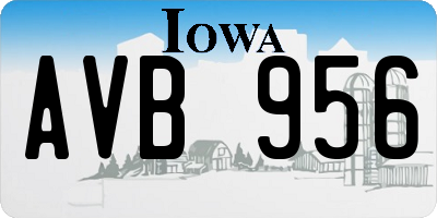 IA license plate AVB956