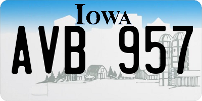 IA license plate AVB957