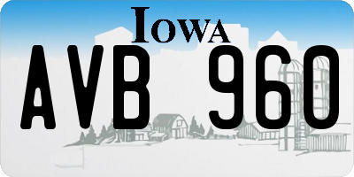 IA license plate AVB960