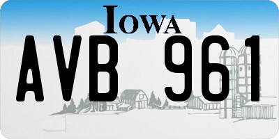 IA license plate AVB961