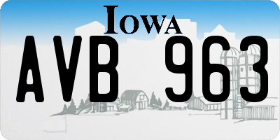 IA license plate AVB963