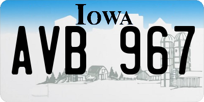 IA license plate AVB967