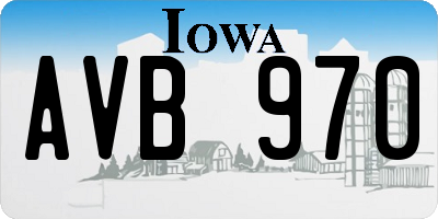 IA license plate AVB970