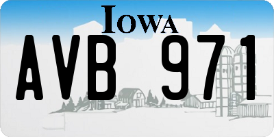 IA license plate AVB971