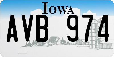 IA license plate AVB974