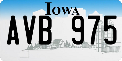 IA license plate AVB975
