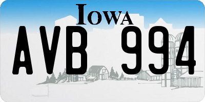 IA license plate AVB994