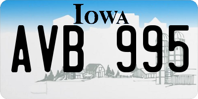 IA license plate AVB995