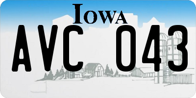 IA license plate AVC043