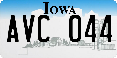 IA license plate AVC044