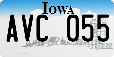 IA license plate AVC055