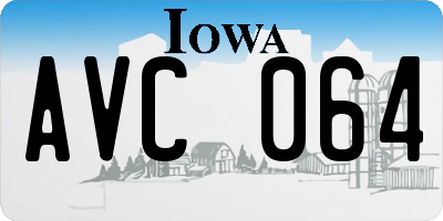 IA license plate AVC064